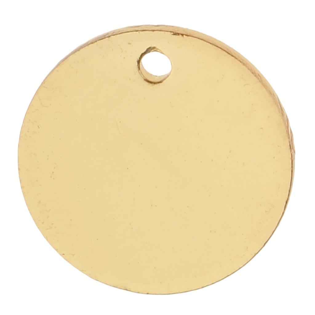 Pack of 20PCS Alloy Round Pieces With Hole For Jewelry Necklace Earrings Jewelry Bracelet Making Craft Projects DIY Gold