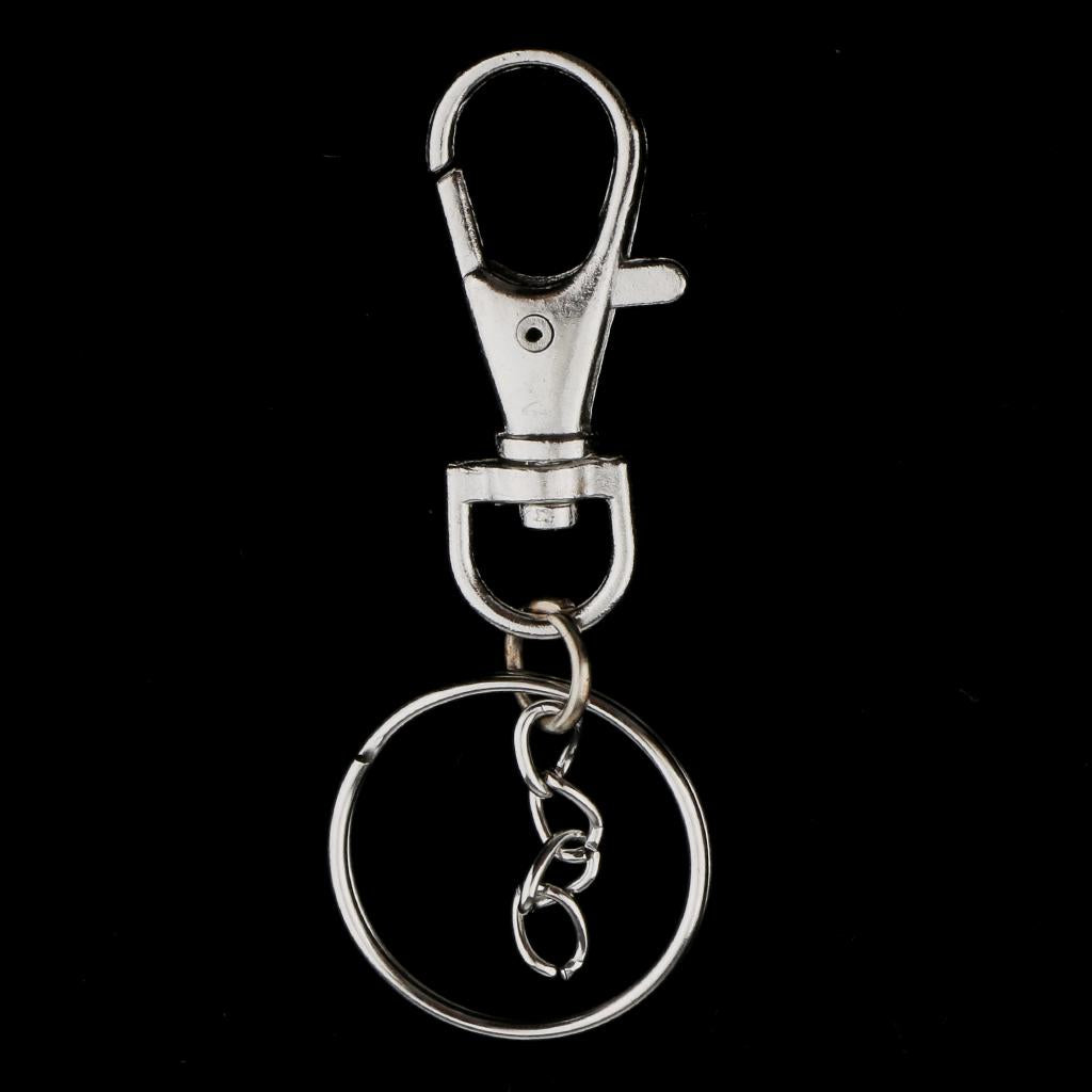 3x20 Pieces Lobster Clasps Claw Swivel Trigger Clips Snap Hooks Key Ring