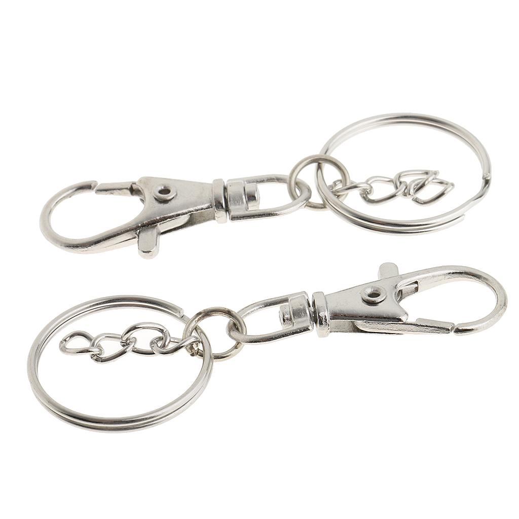 3x20 Pieces Lobster Clasps Claw Swivel Trigger Clips Snap Hooks Key Ring