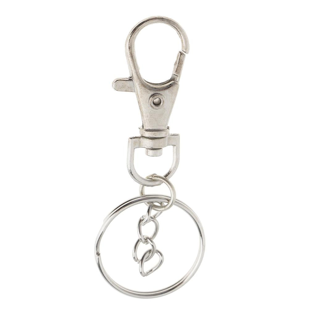 3x20 Pieces Lobster Clasps Claw Swivel Trigger Clips Snap Hooks Key Ring