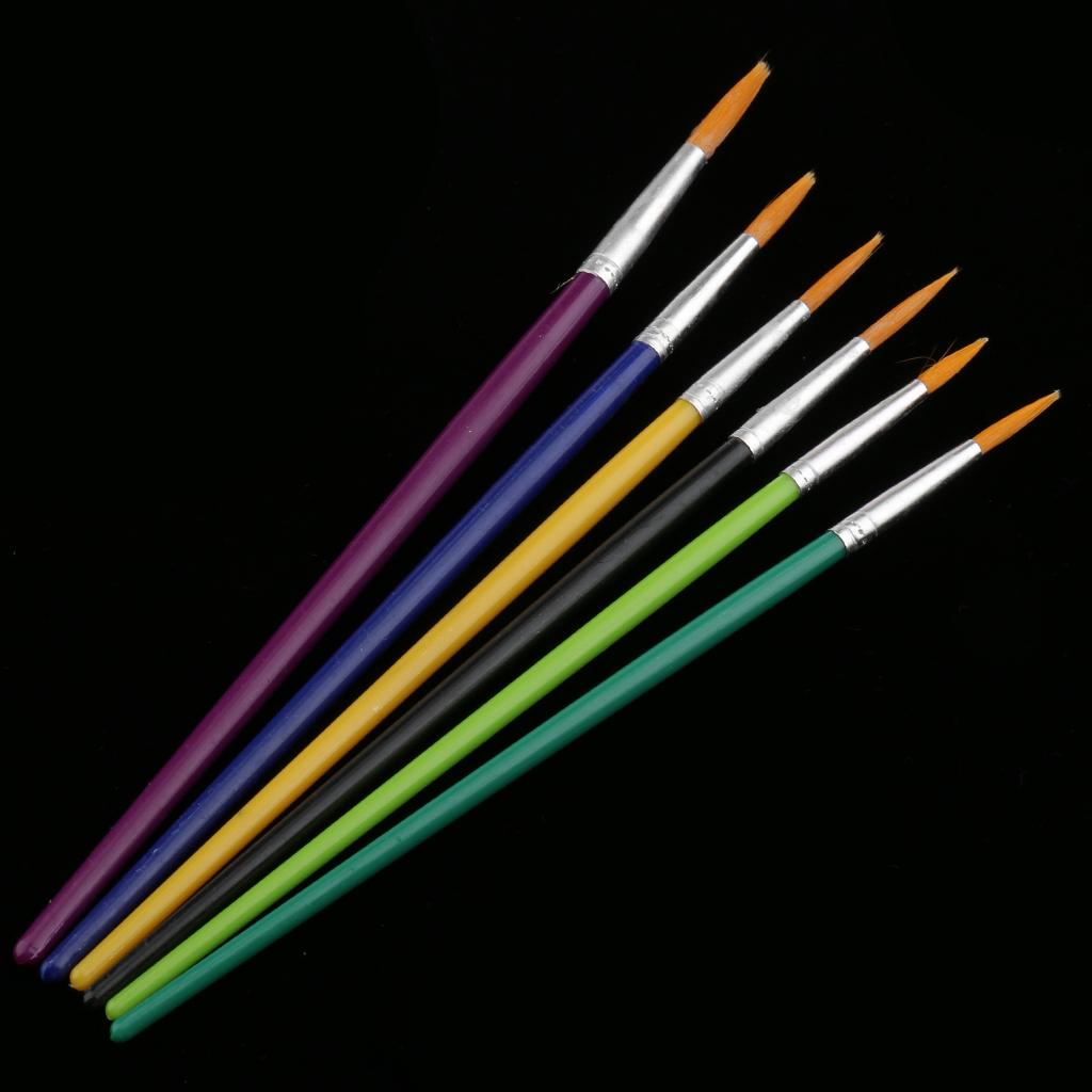 2x6 Pieces Artist Painting brushes set for Oil Arcylic Watercolor Paint