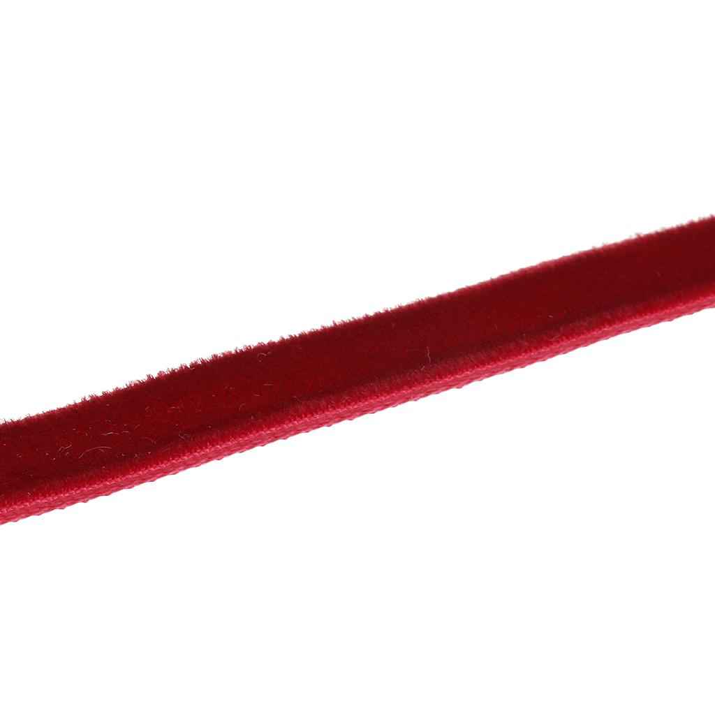 20 Yard 10mm Wide Velvet Ribbon Roll for Crafts  wine red
