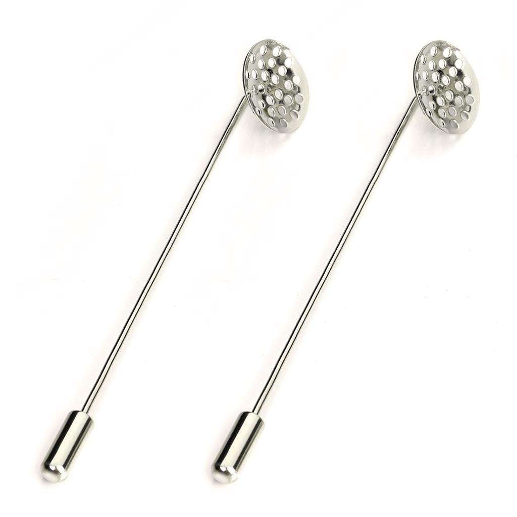 20pcs Round Bezel Empty Tray Findings Making Craft Stick Pin Brooch Findings