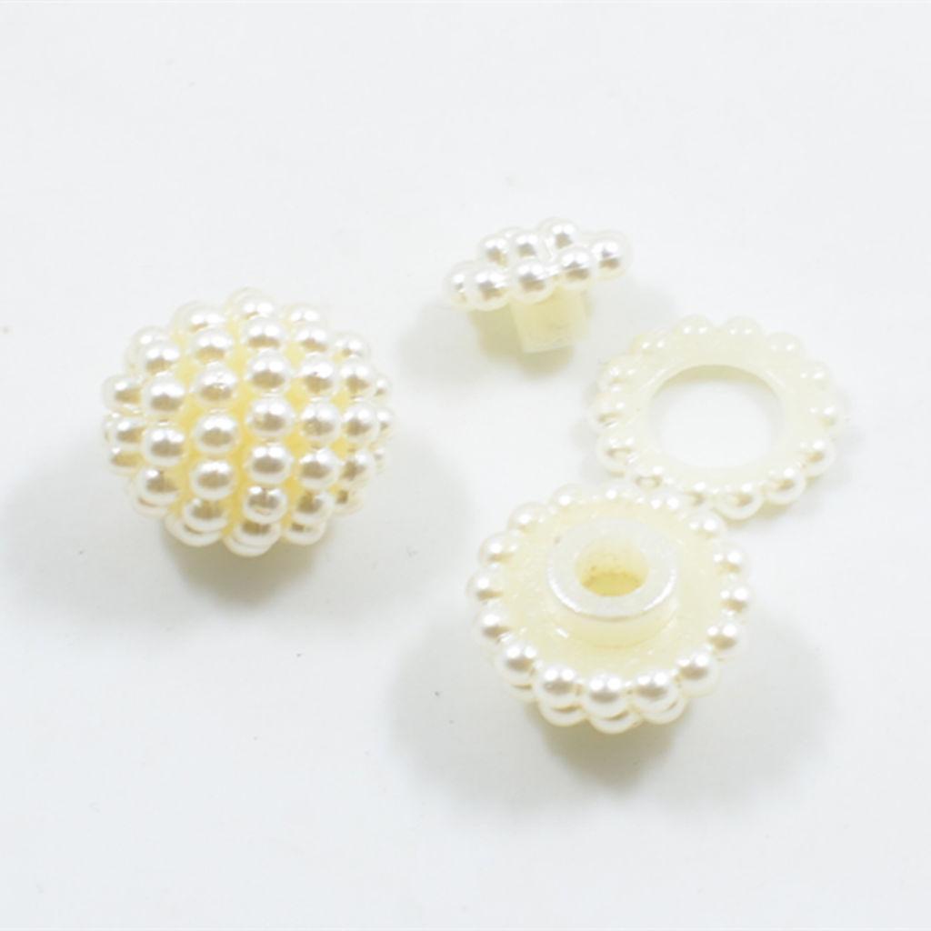 2x100pcs Bayberry Beads Round Loose Spacer Bead for Jewelry Making Mixed Sizes