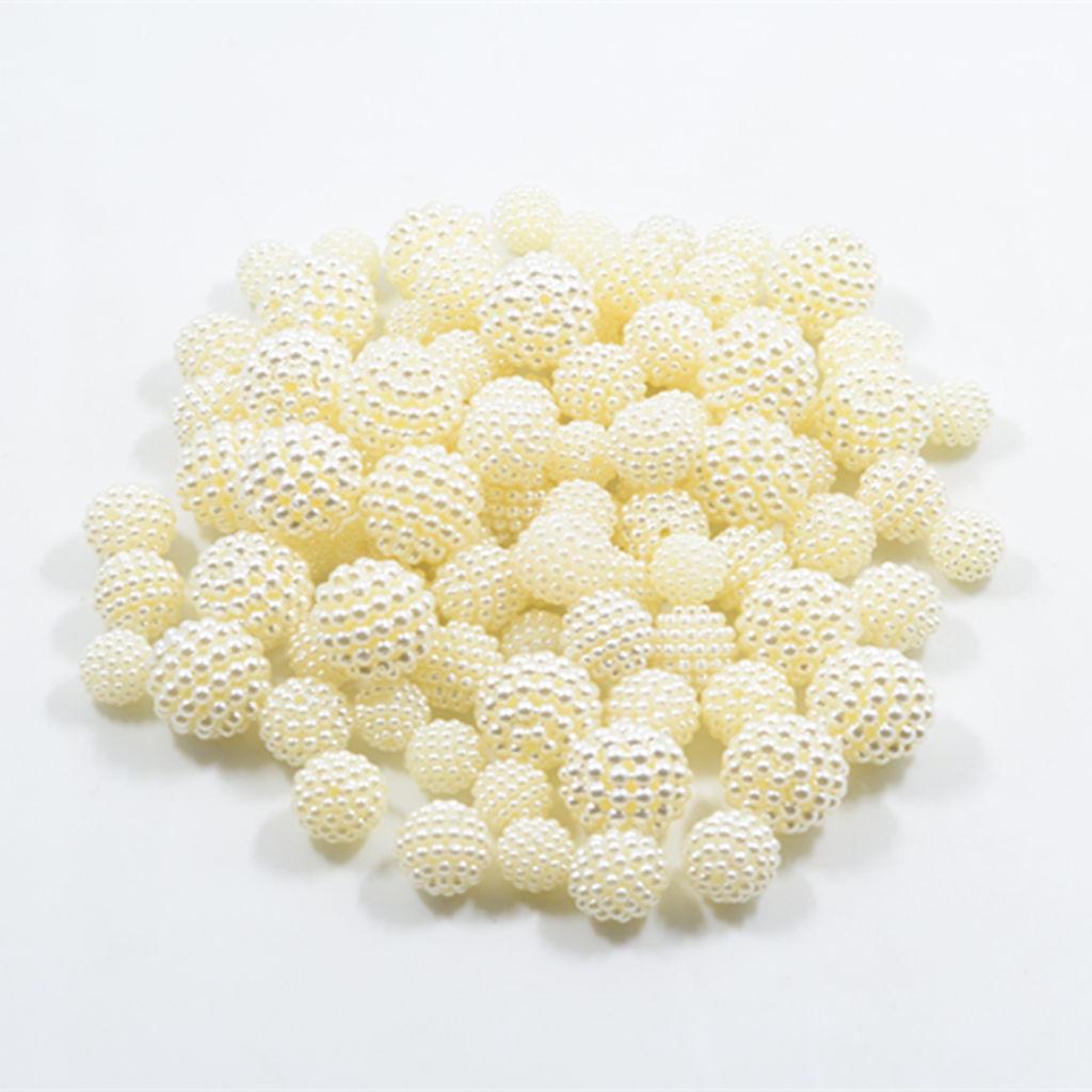 4x100pcs Bayberry Beads Round Loose Spacer Bead for Jewelry Making Mixed Sizes