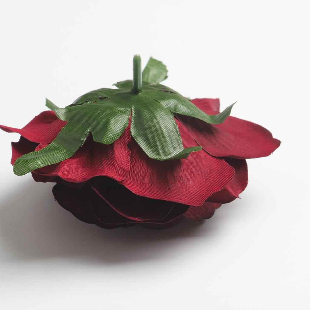 10 Pieces Artificial Silk Rose Buds Flower Head DIY Accessories wine red