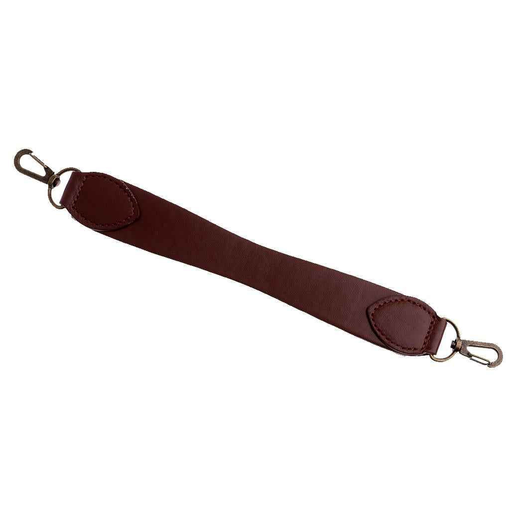PU Leather Short Handbag Strap Replacement Purse Handle Holder 29cm Coffee