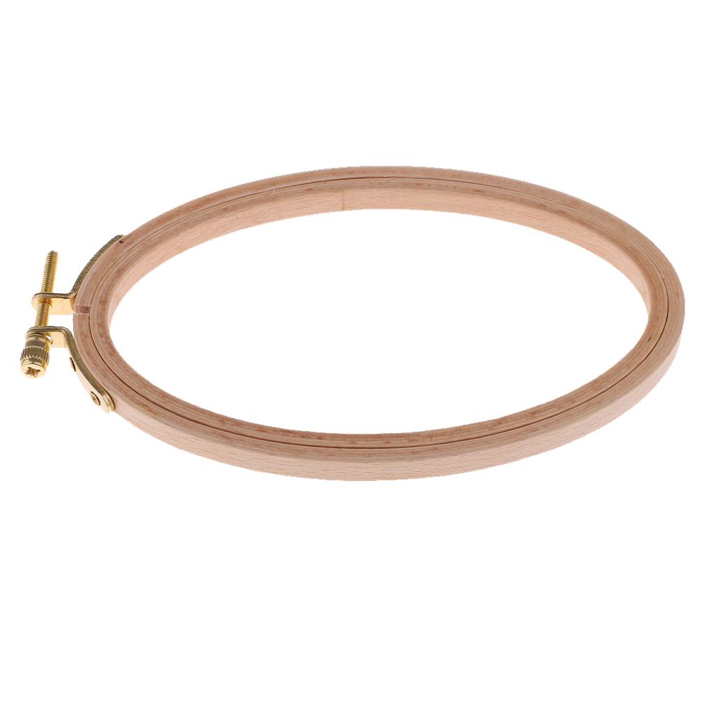 2Pcs Wooden Embroidery Hoop Frame for Tapestry Cross-stitch Oval Shapes