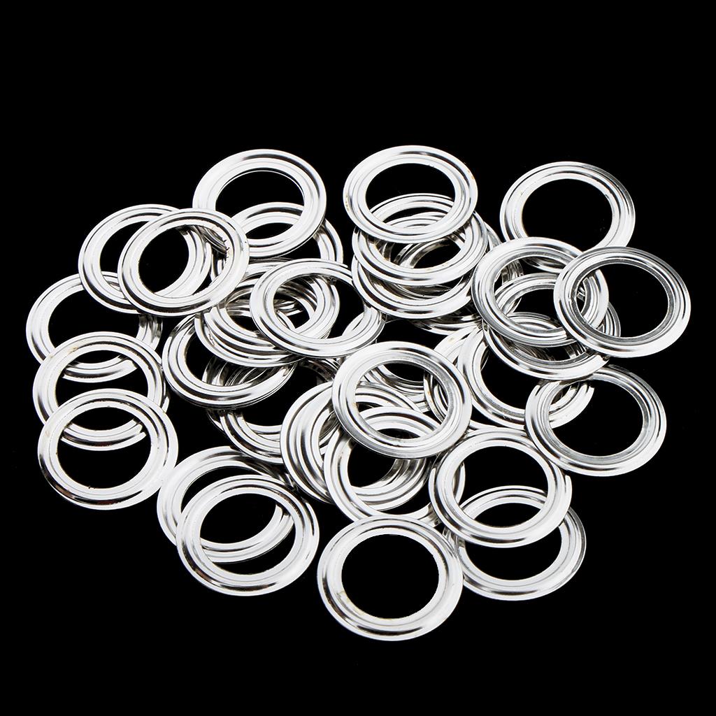 3x50 Pieces Metal Eyelets with Washers Leathercraft Accessories 20mm Silver