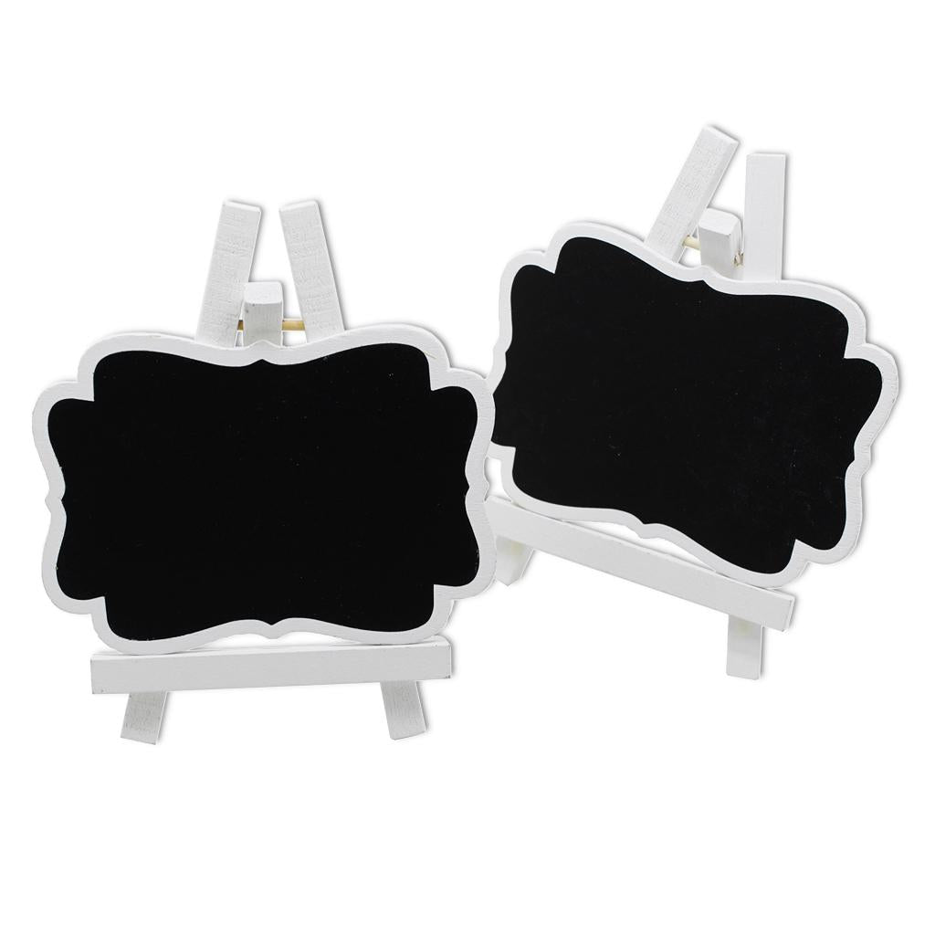 30 Pieces Wooden Rectangle Blackboard Chalkboard Message Boards 11x9cm