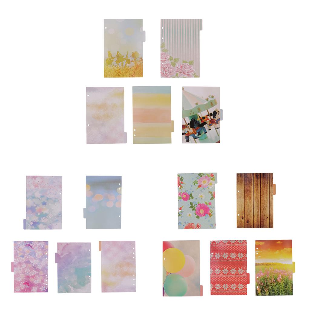 4x5 Pcs Colorful Tabbed Paper Planner Divider Index Page Tab A5 Notebook 1 #