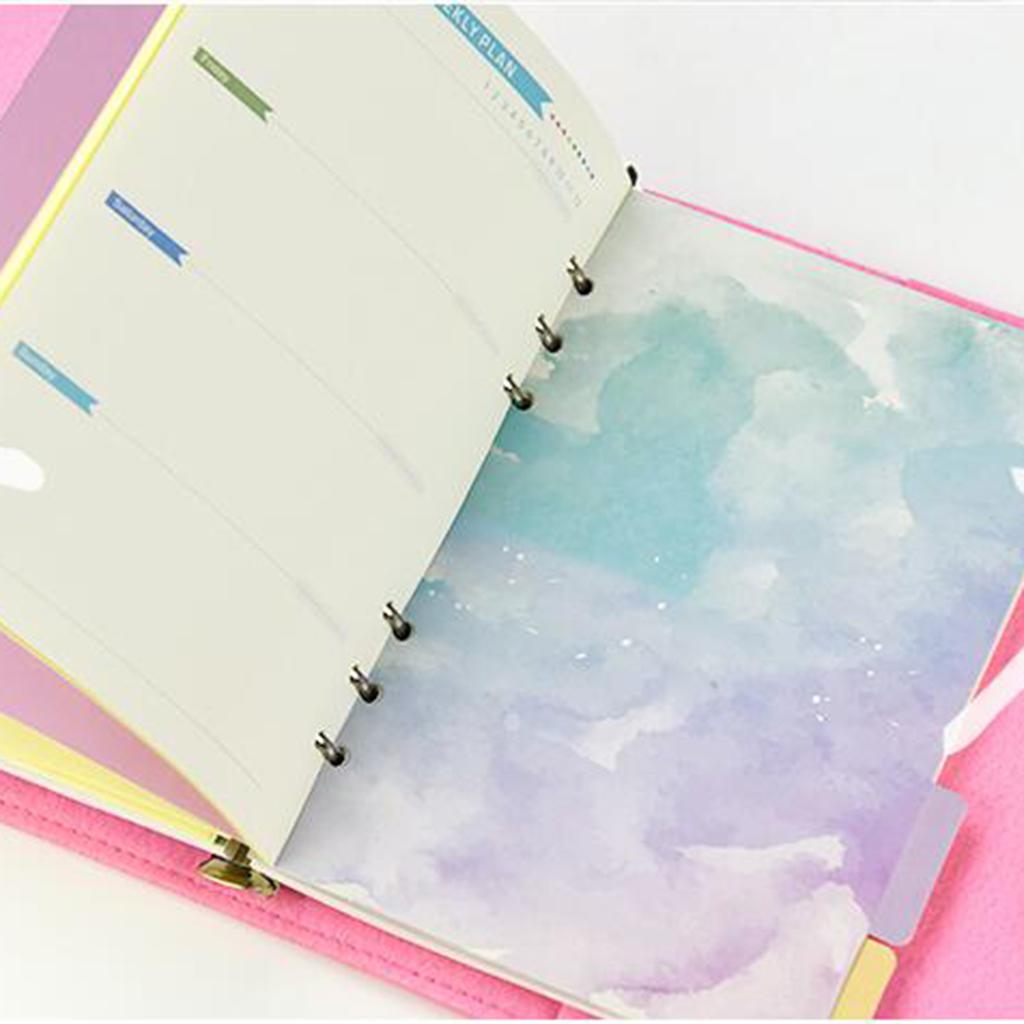 2x5 Pcs Colorful Tabbed Paper Planner Divider Index Page Tab A5 Notebook 1 #
