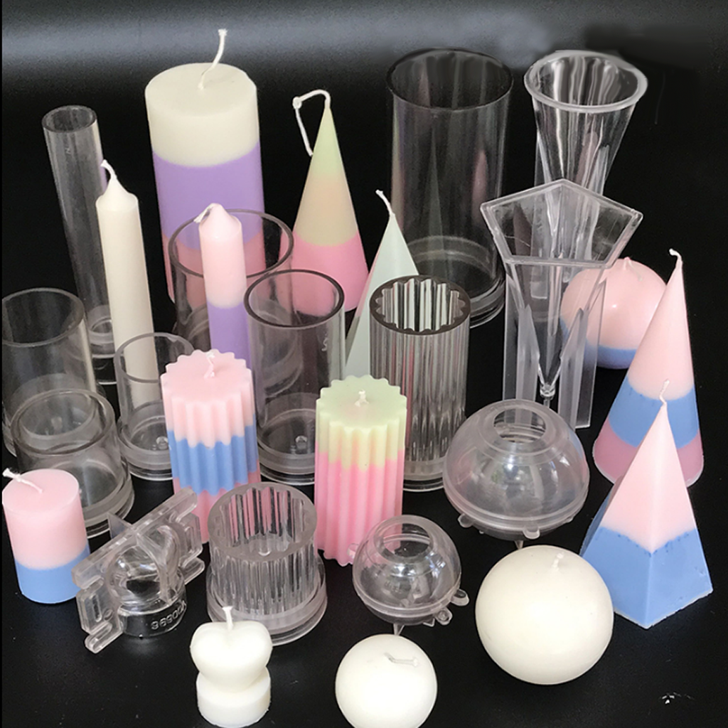 Plastic Cylinder Shape Candle Mould Tealight Mold for Candle Making 50x50mm