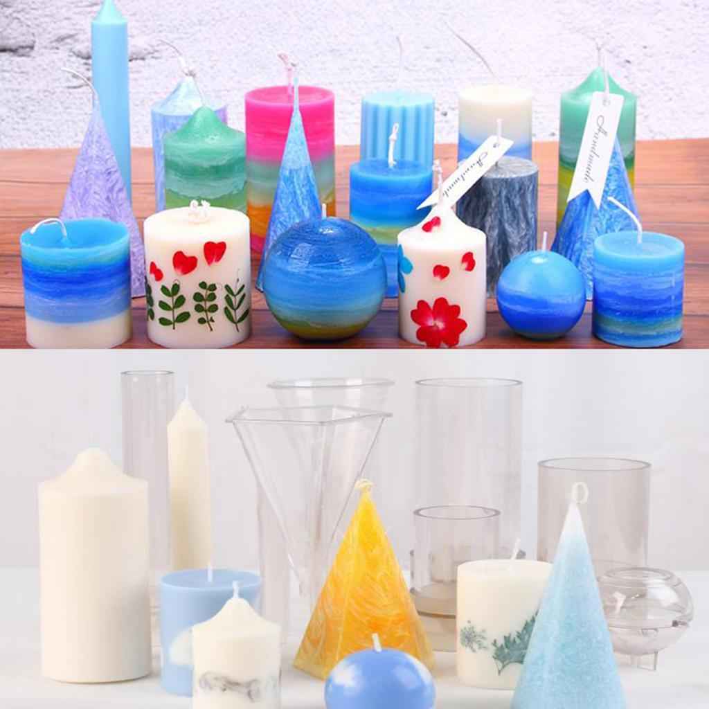 Plastic Cylinder Shape Candle Mould Tealight Mold for Candle Making 50x50mm