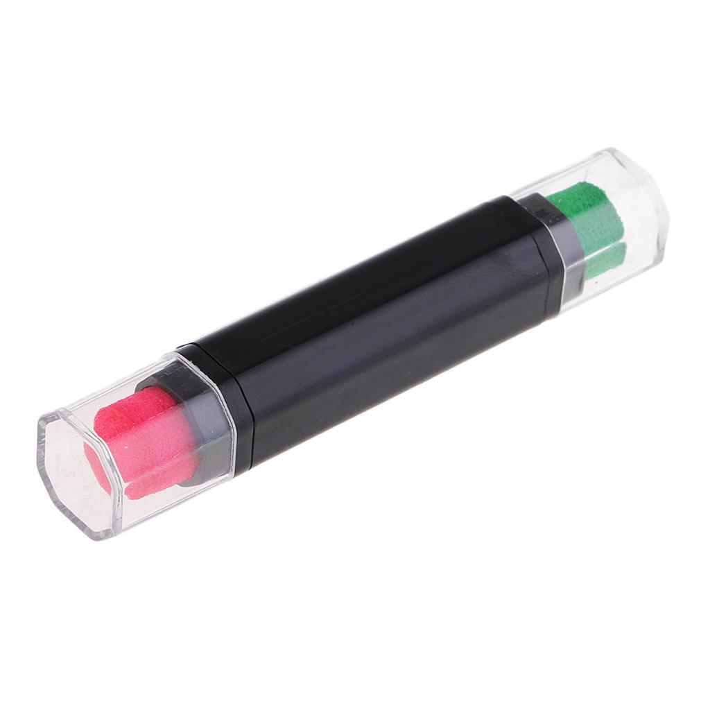 3x2 Colors Pen Ink Pad Pens Rubber Ink Stamps for Scrapbooking Pink & Green
