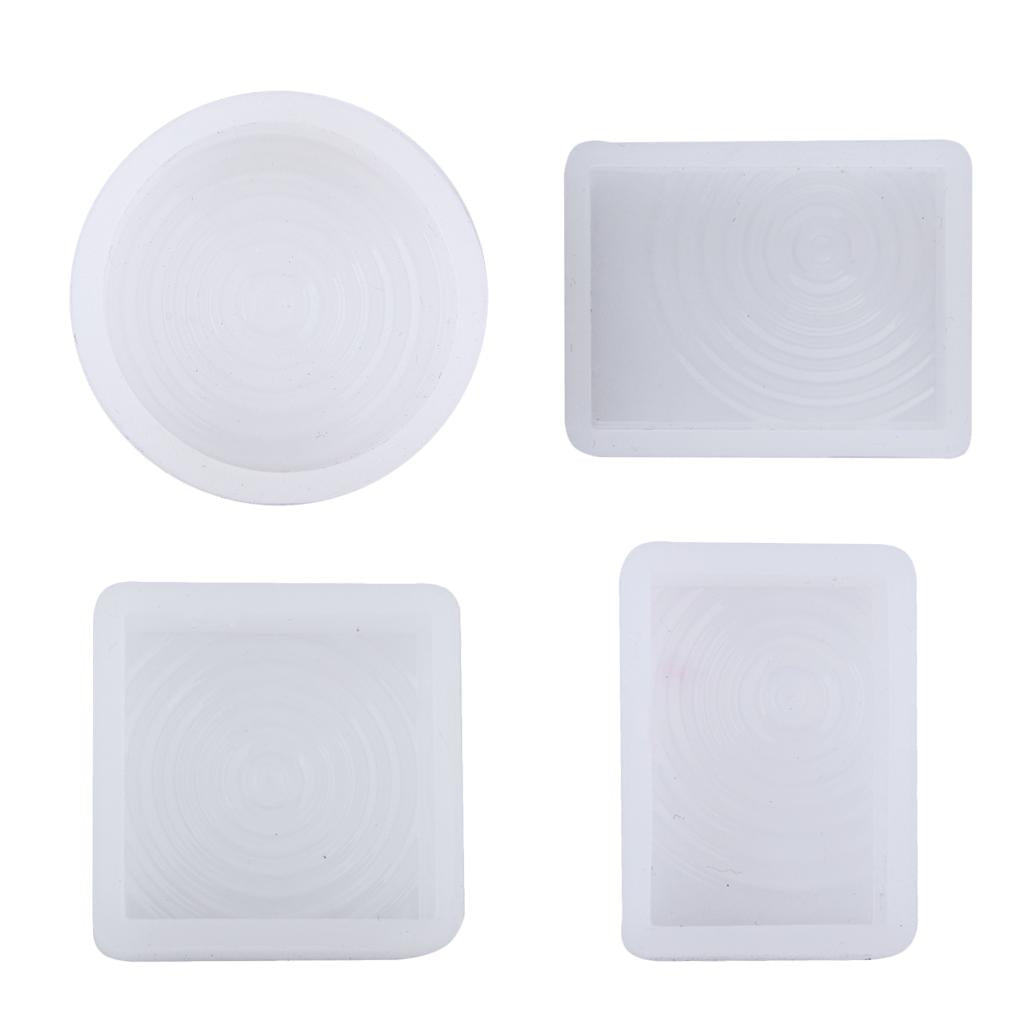 4 Designs Geometric Silicone Pendant Mold DIY Jewelry Resin Craft Mould Tool