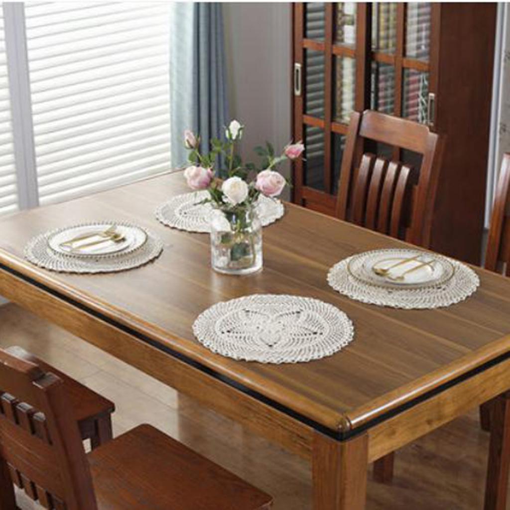 4x1 Piece White Handmade Crochet Cotton Lace Table Placemats Doilies  20cm