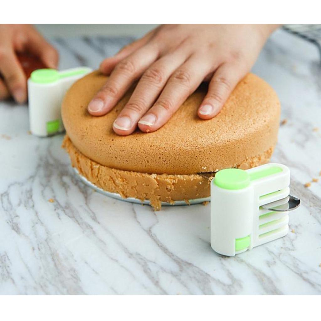 3x2 Pieces 5 Layers Kitchen DIY Cake Bread Cutter Leveler Slicer Fixator Tool