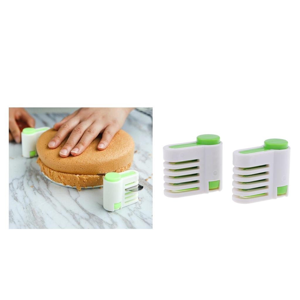 2x2 Pieces 5 Layers Kitchen DIY Cake Bread Cutter Leveler Slicer Fixator Tool