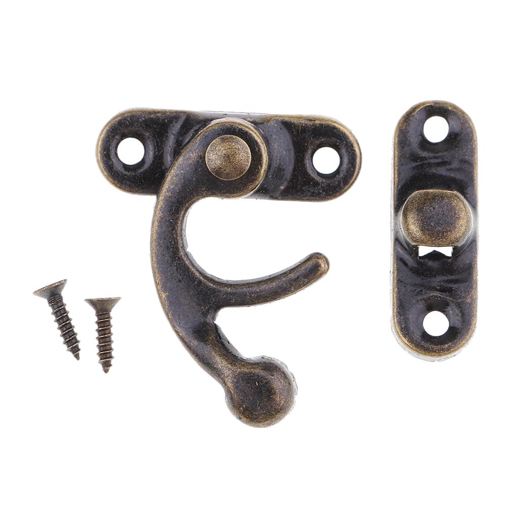 3x20 Sets Antique Cabinet Jewelry Box Wooden Box Hasp Latch Hook With Screws