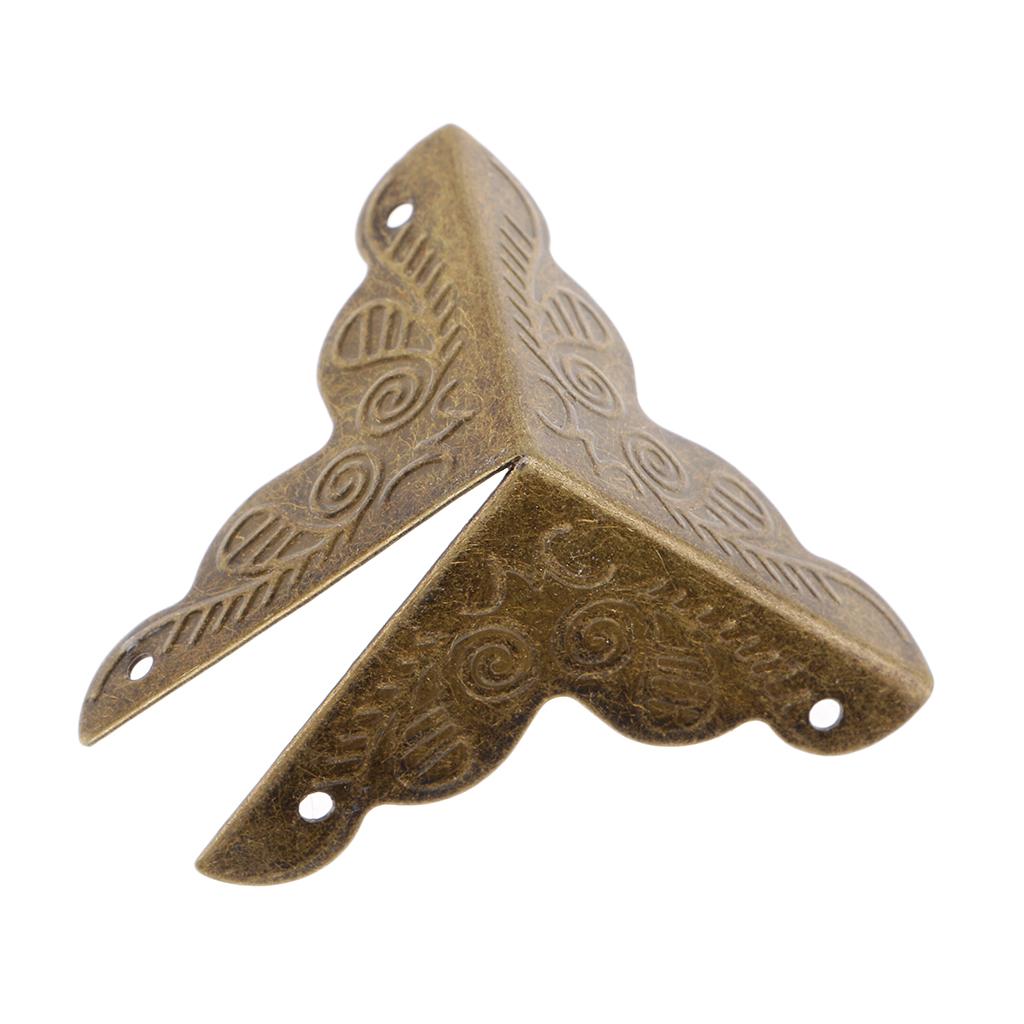 2x20 Pcs Metal Corners Antique Wooden Jewelry Gift Box Corner Protector Guard Bronze