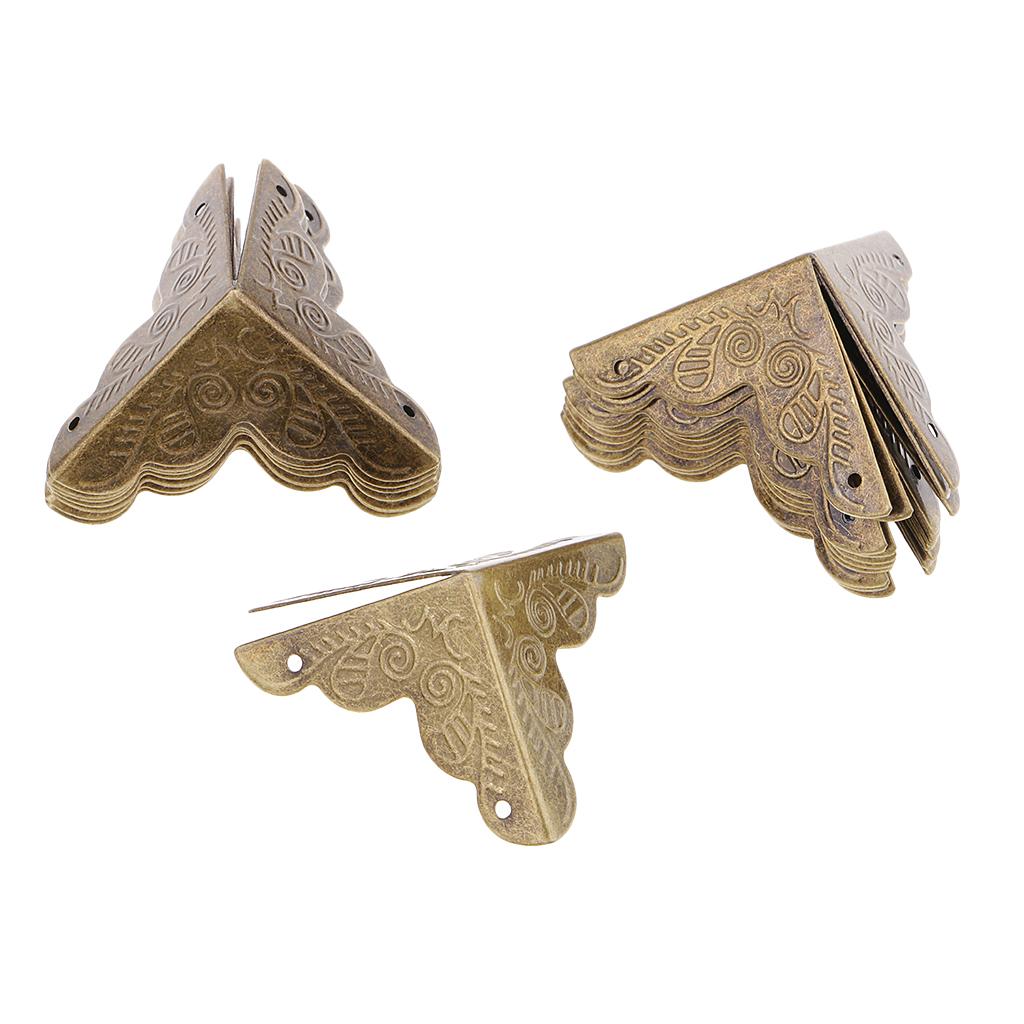 3x20 Pcs Metal Corners Antique Wooden Jewelry Gift Box Corner Protector Guard Bronze