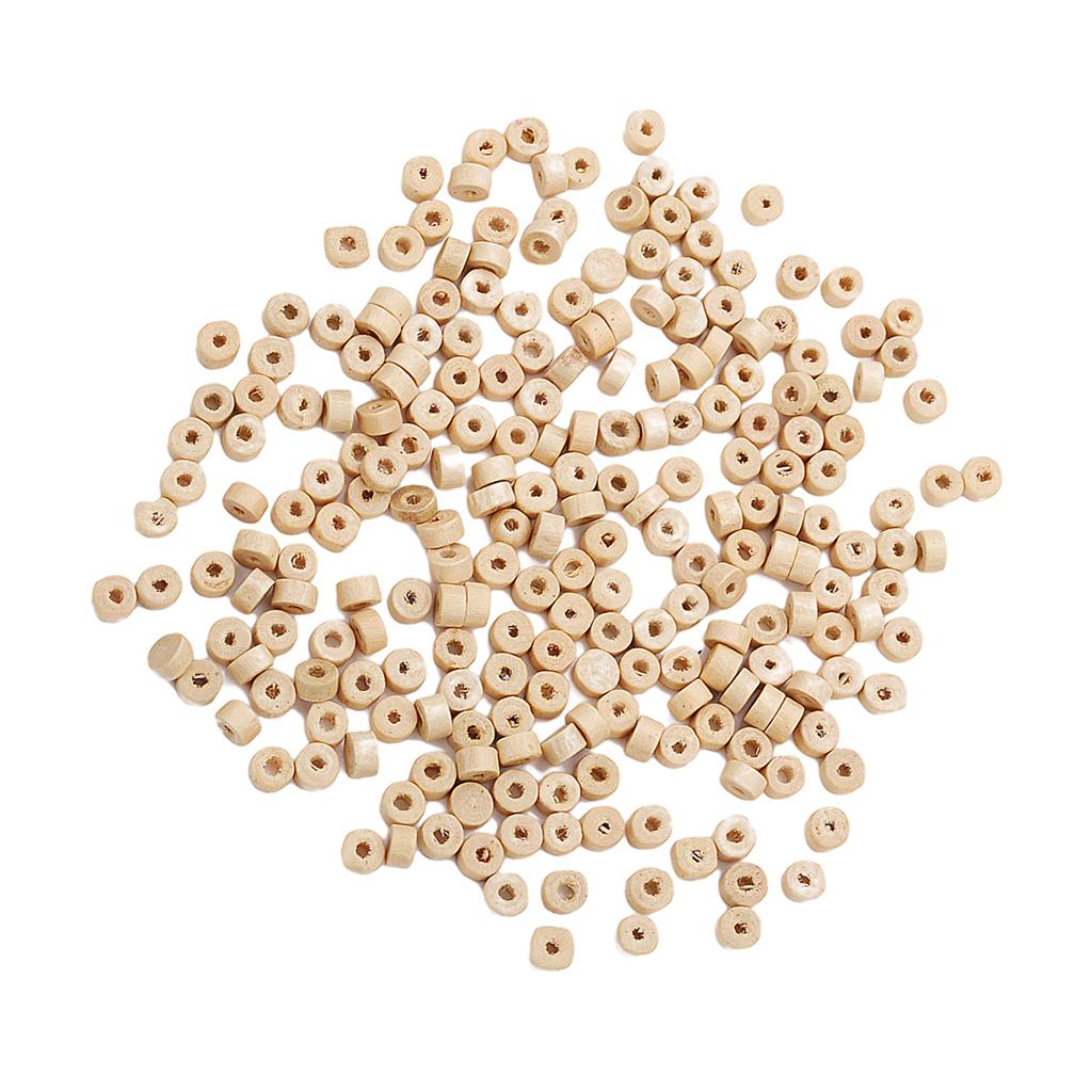 2x1000 Pieces Unfinished Wooden Rondelle Spacer Beads Jewelry Charms 5.5x3mm