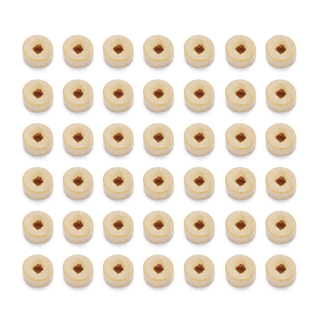 3x1000 Pieces Unfinished Wooden Rondelle Spacer Beads Jewelry Charms 5.5x3mm