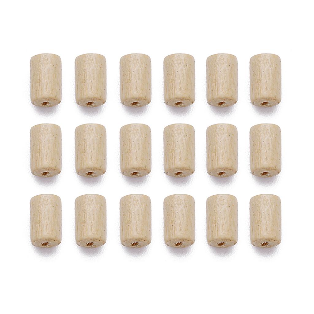 4x300pcs Natural Wooden Tube Bead DIY Jewelry Making Sewing Crafts Decors