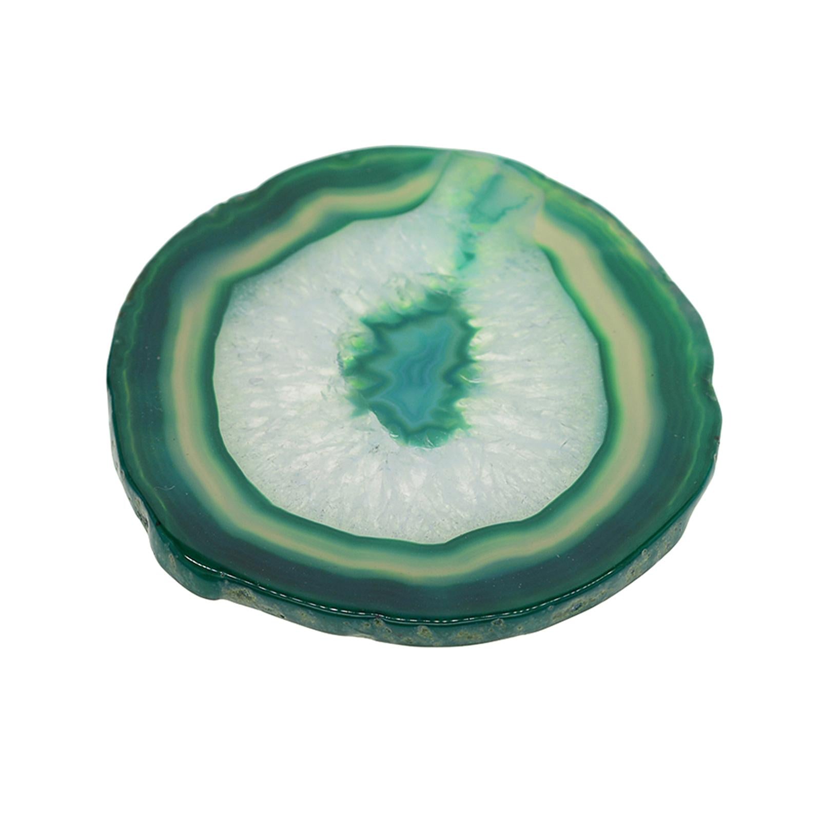 6 Pieces Colorful 80-100mm Agate Quartz Crystal Slices Coaster Home Ornament