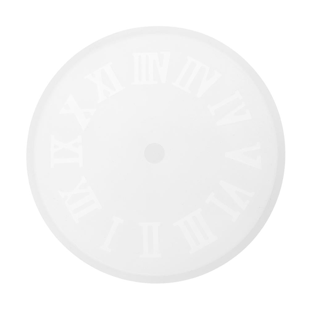 4xSilicone Horologe Mould Clock Mold DIY Craft Roman Numerals Clock (S)