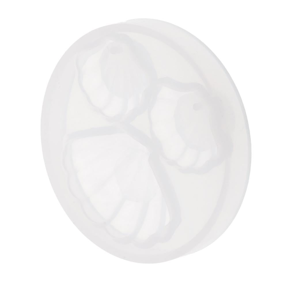 2x1 Piece Shell Shape Silicone Mold Shell Hanging Ornament Mould Craft Tools