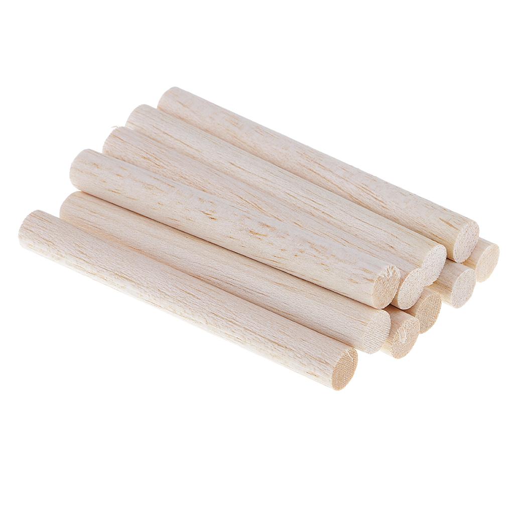 30Pieces Balsa Wood Round Sticks 11mm Diameter for Woodworking Supply Crafts