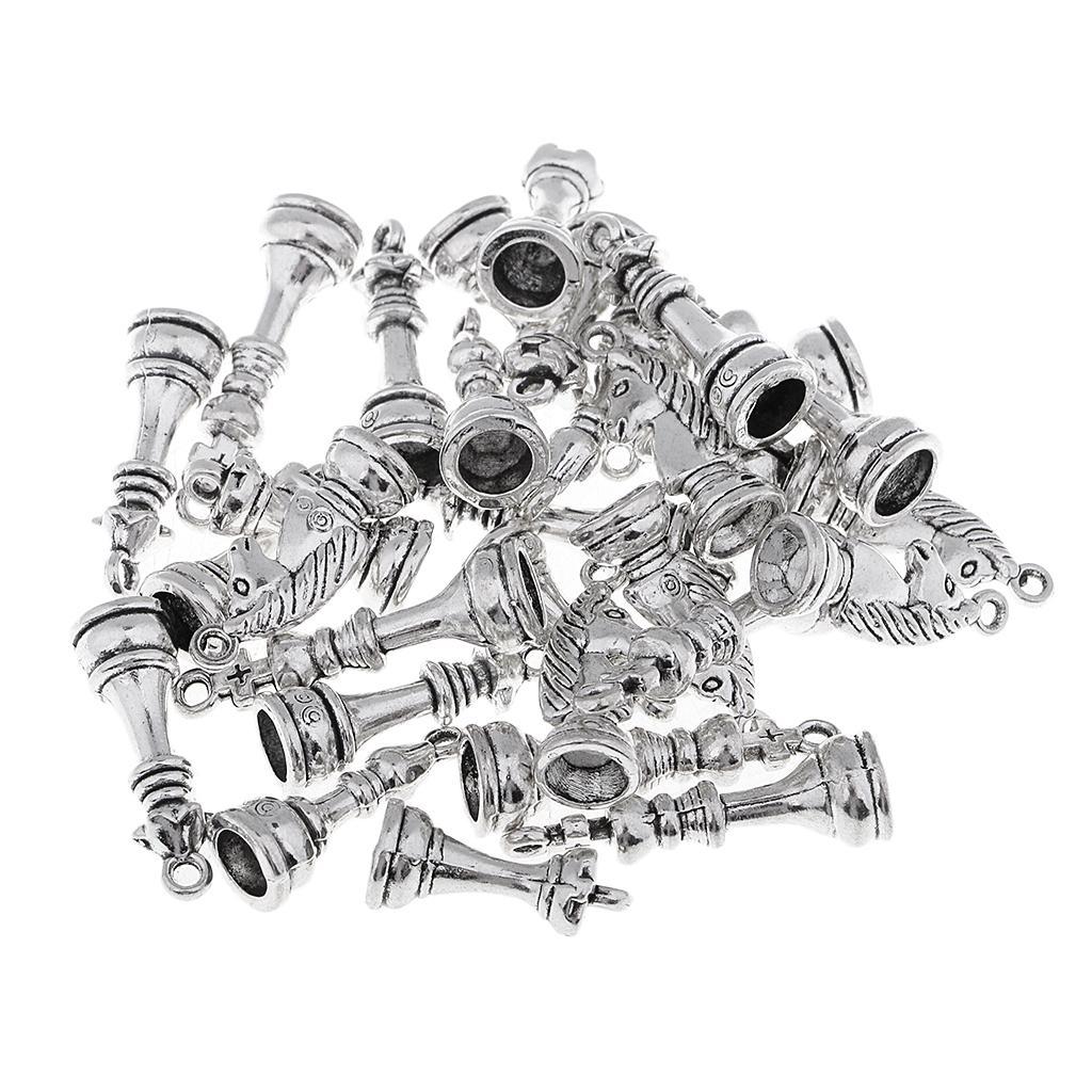 2x30Pieces Charms DIY Jewelry Making Accessory Draughts Pendents for Earings