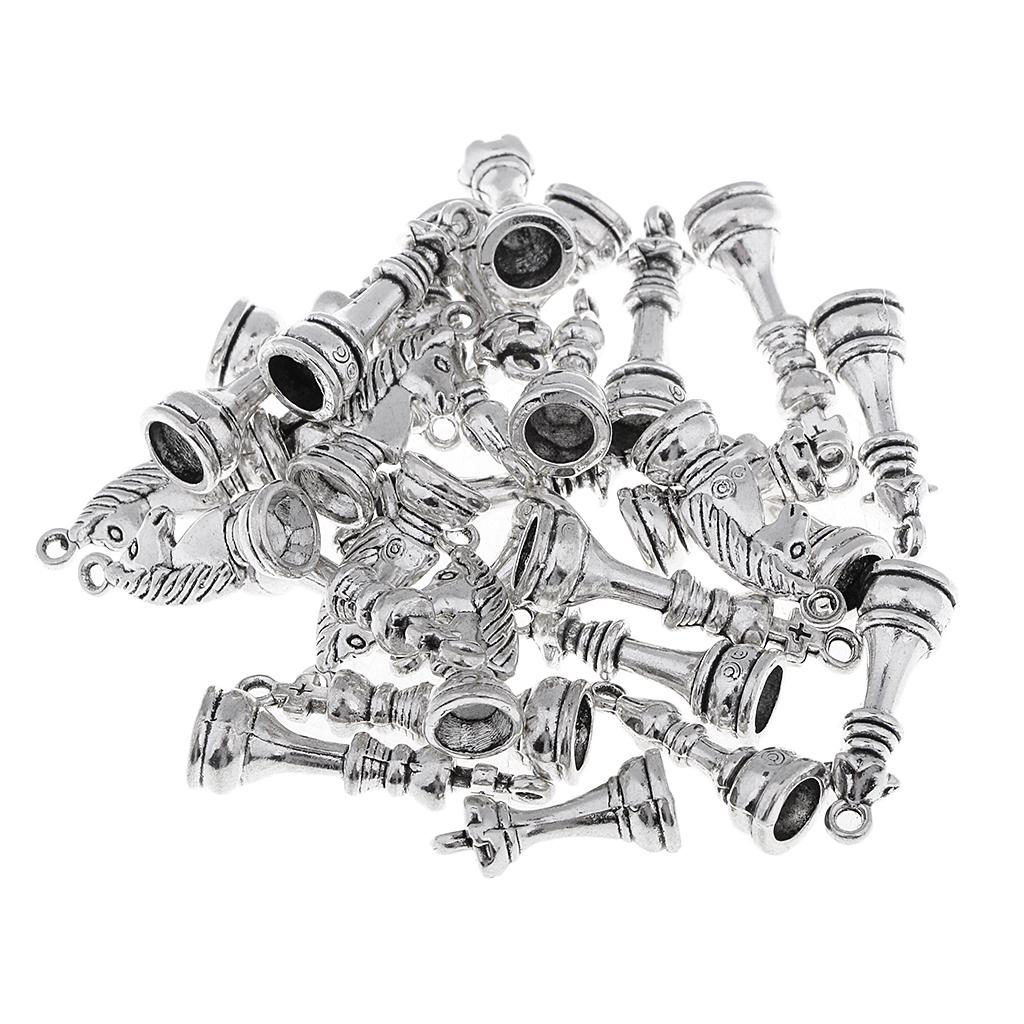 2x30Pieces Charms DIY Jewelry Making Accessory Draughts Pendents for Earings