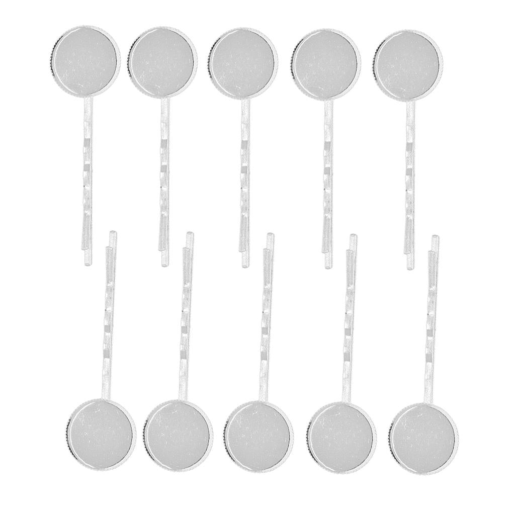 3x10 Pieces Hairpin Hair Clips Hairpin Base Setting Cabochon Cameo Trays