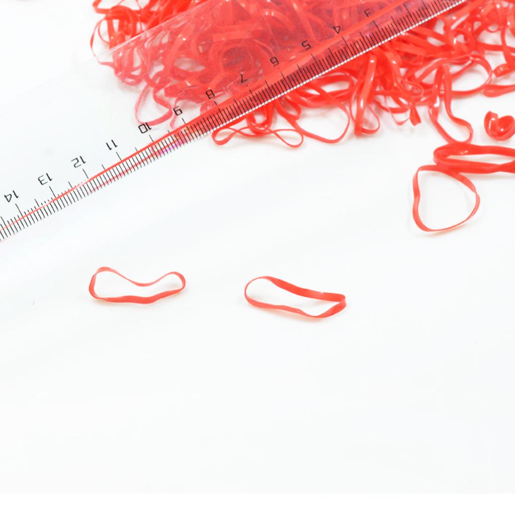 2x Rubber Band Ponytail Holder Rubber Hair Decoration Hair Elastic Red