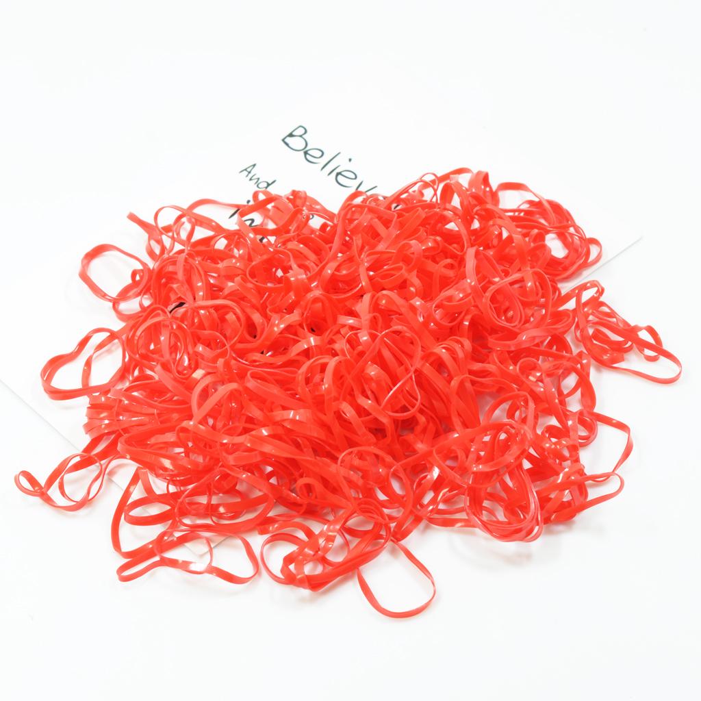 3x Rubber Band Ponytail Holder Rubber Hair Decoration Hair Elastic Red