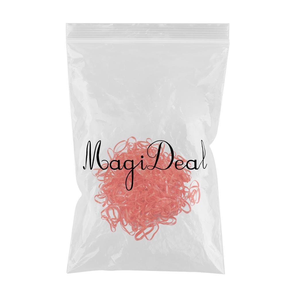 2x Rubber Band Ponytail Holder Rubber Hair Decoration Hair Elastic Red