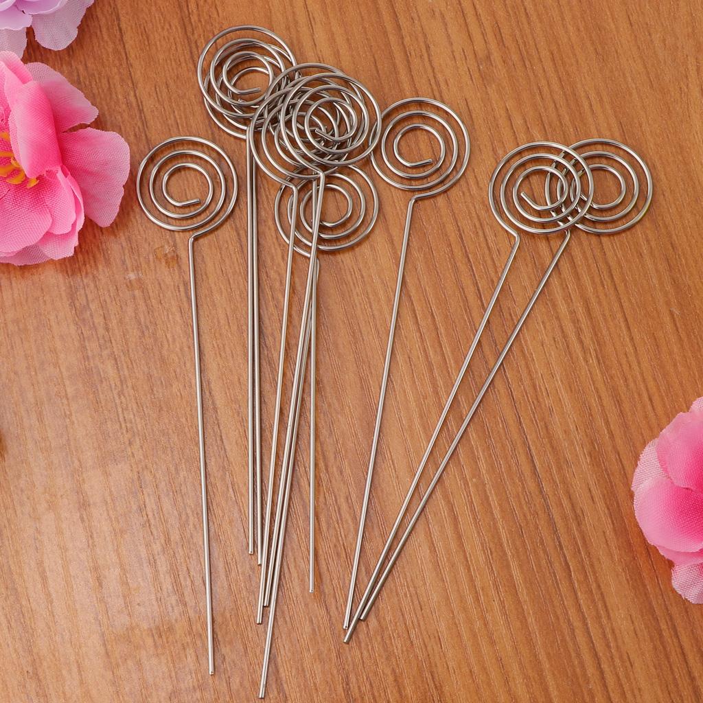 3xcarbon steel wire assorted shape photo clip holders round shape 120x22mm