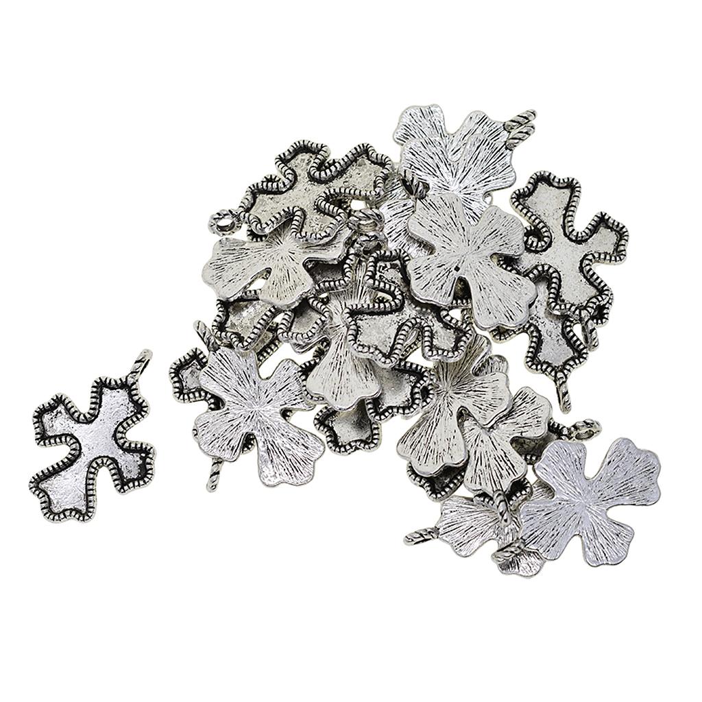3x20 Pieces Cross Shape Blank Cabochon Bezel Settings DIY Pendants Charms Base