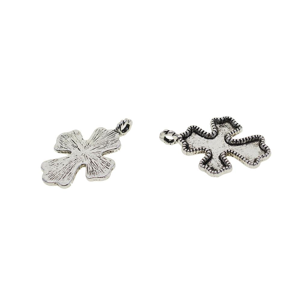3x20 Pieces Cross Shape Blank Cabochon Bezel Settings DIY Pendants Charms Base