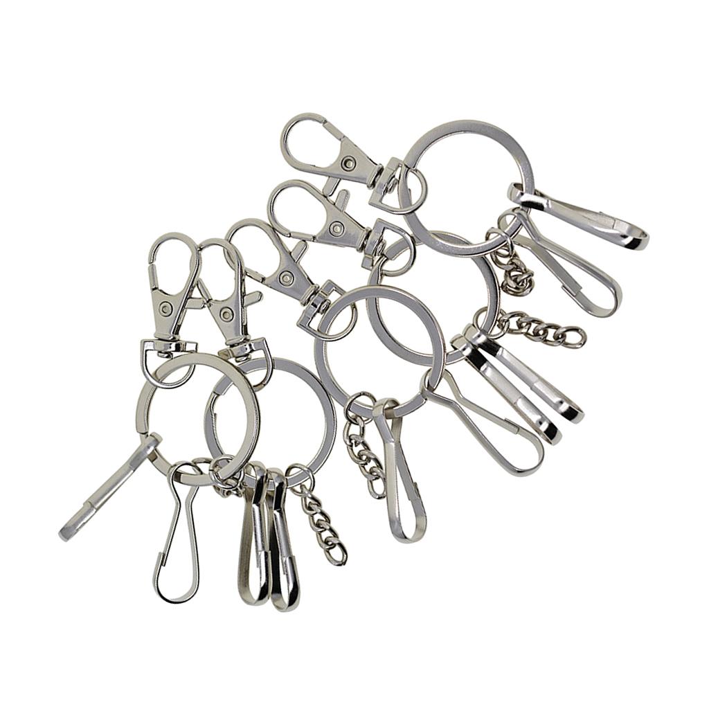 3x5 Sets Lobster Clasp Keychain Snap Lanyard Clips Keyring Key Ring Carabiner 