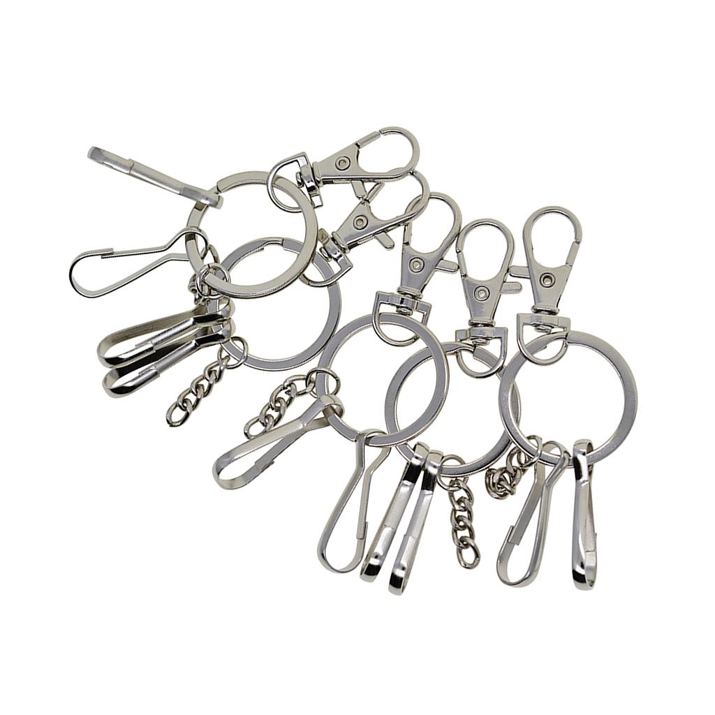 2x5 Sets Lobster Clasp Keychain Snap Lanyard Clips Keyring Key Ring Carabiner 
