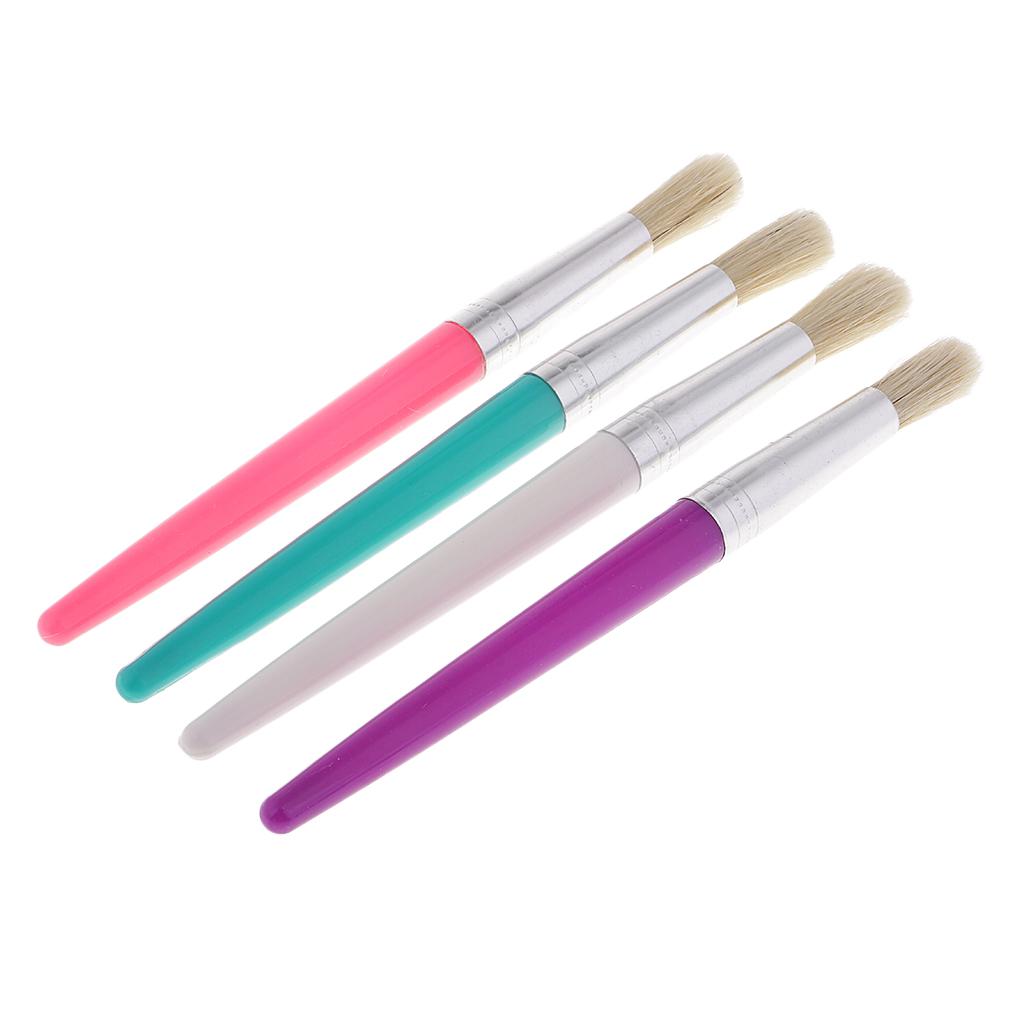 3x4 Pieces Kid Artist Paint Brushes Set Watercolor Acrylic Oil Painting Pens
