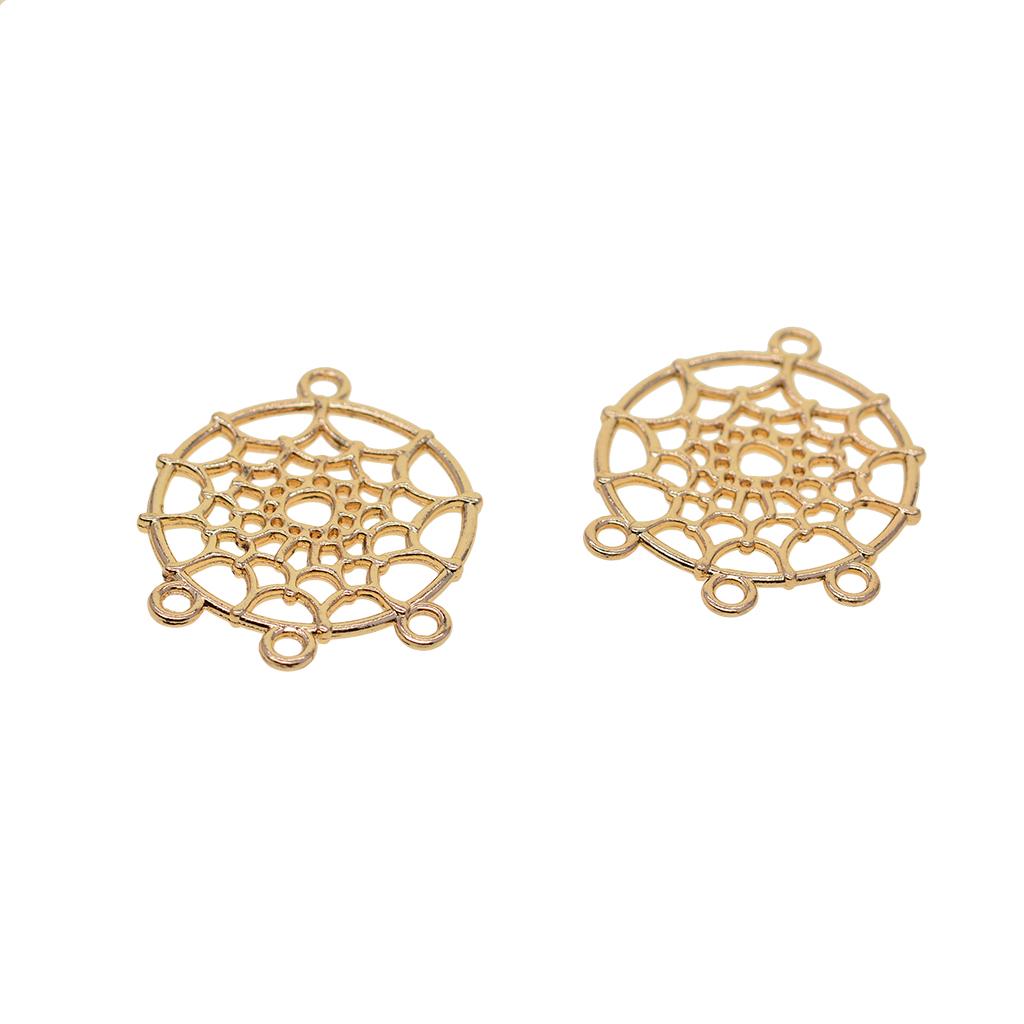 3x20 Pieces Dream Catcher Pendants Charms for Jewelry Making DIY Necklace Gold