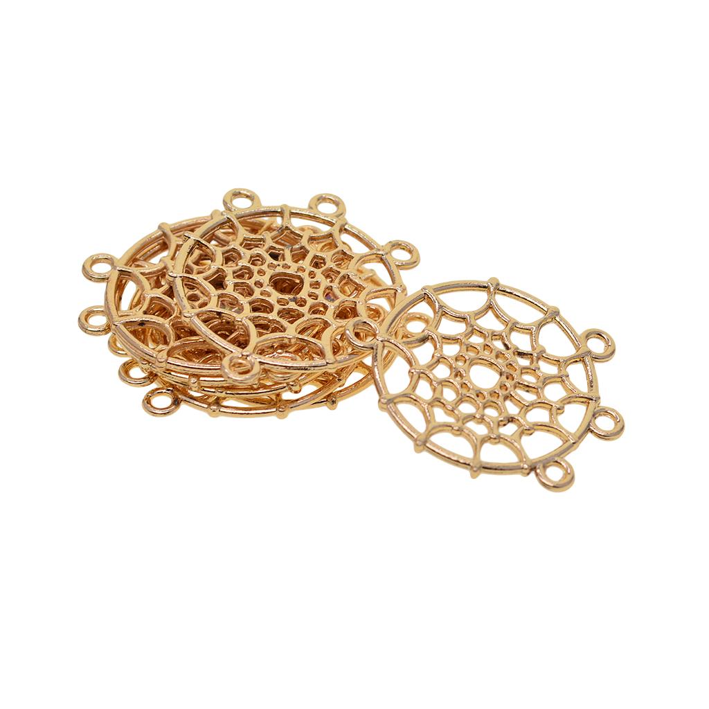 3x20 Pieces Dream Catcher Pendants Charms for Jewelry Making DIY Necklace Gold