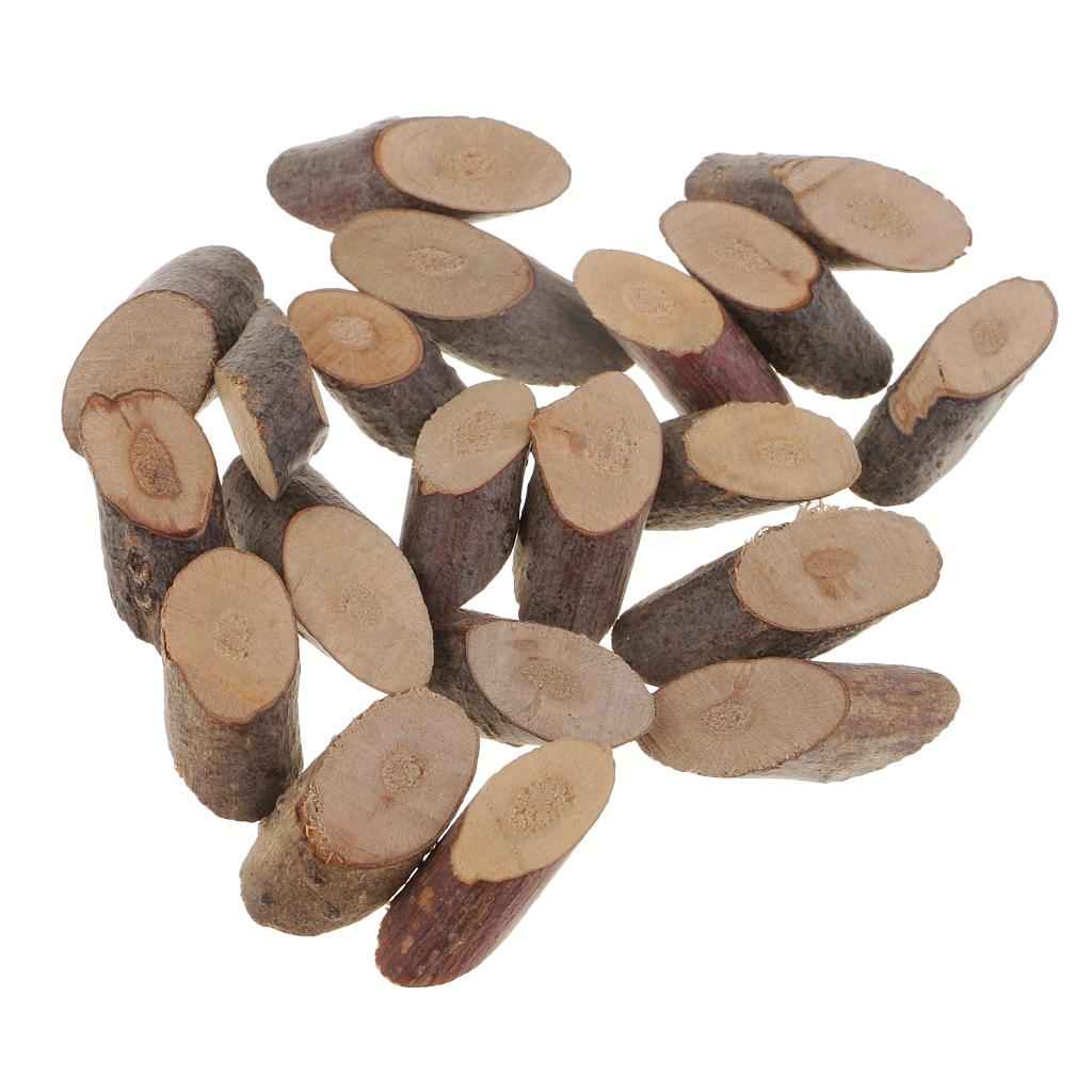 100 Pieces Natural Tree Bark Small Wood Slices Wedding Christmas Home Decor