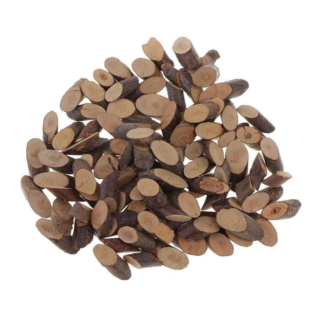 100 Pieces Natural Tree Bark Small Wood Slices Wedding Christmas Home Decor