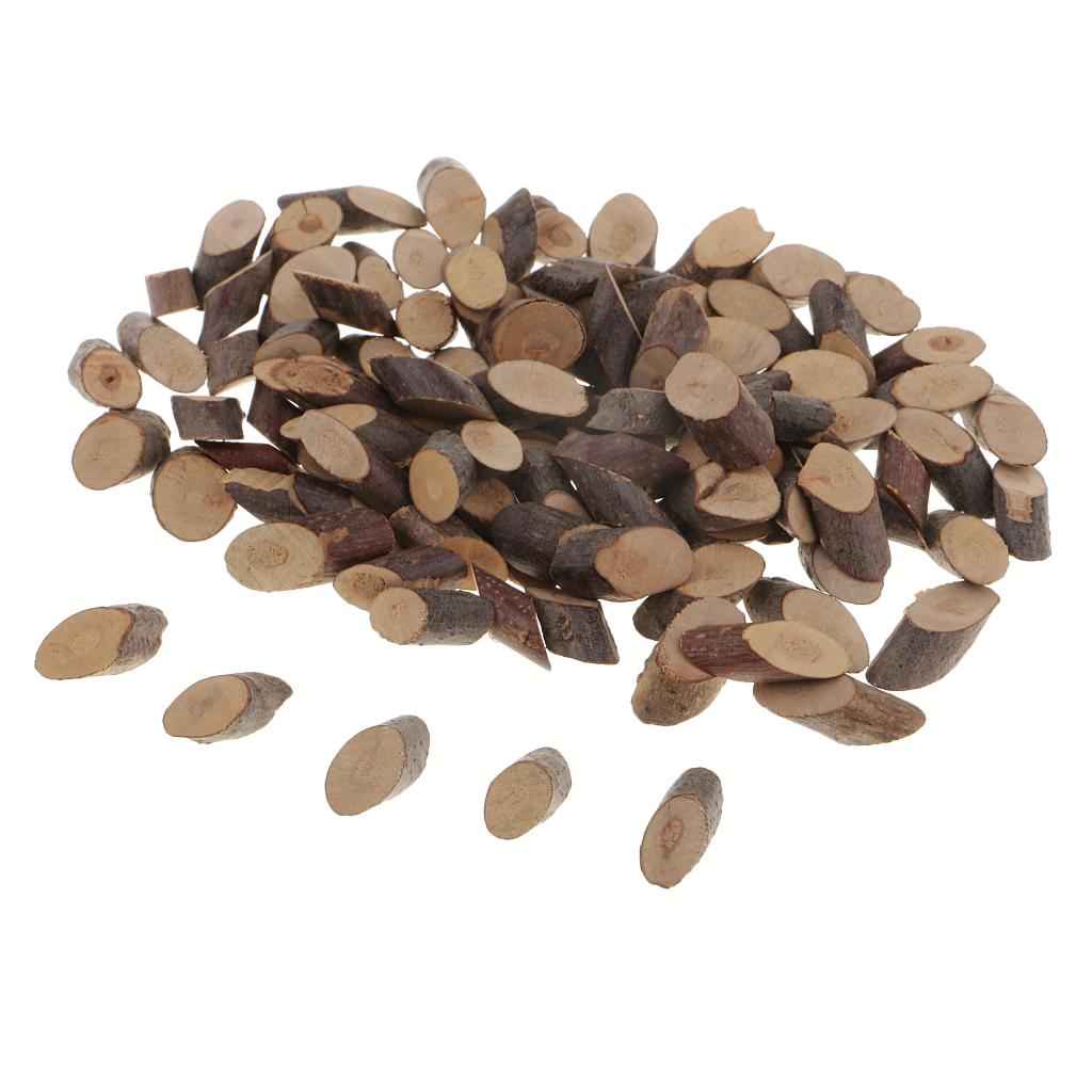 100 Pieces Natural Tree Bark Small Wood Slices Wedding Christmas Home Decor